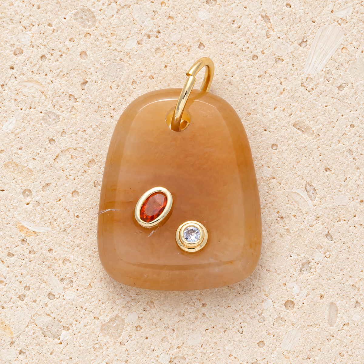 Topaz Quartz Gemstone Pendant