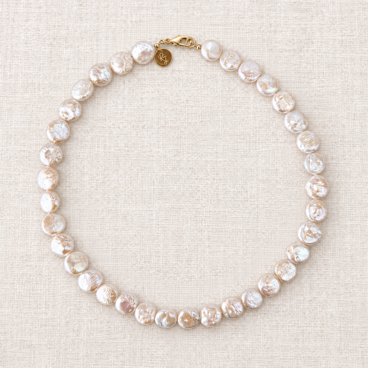Freshwater Pearl Coin Necklace