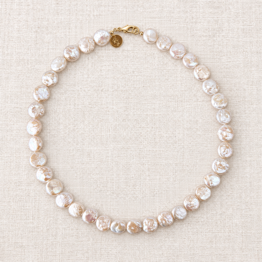 Freshwater Pearl Coin Necklace