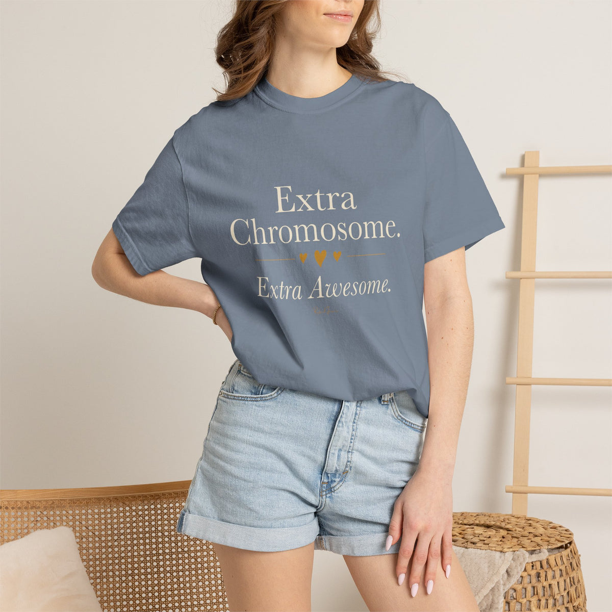 Extra Chromosome. Extra Awesome. Blue Unisex Tee