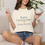Extra Chromosome. Extra Awesome. Cream Unisex Tee