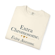 Extra Chromosome. Extra Awesome. Cream Unisex Tee