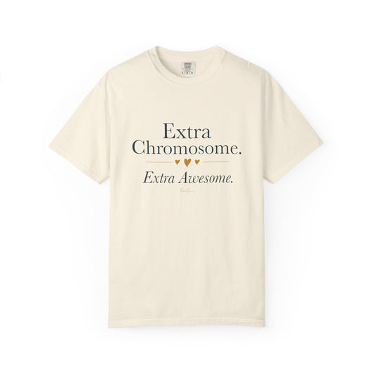 Extra Chromosome. Extra Awesome. Cream Unisex Tee