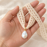 Heirloom Lace Baroque Pearl Necklace