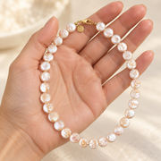 Freshwater Pearl Coin Necklace