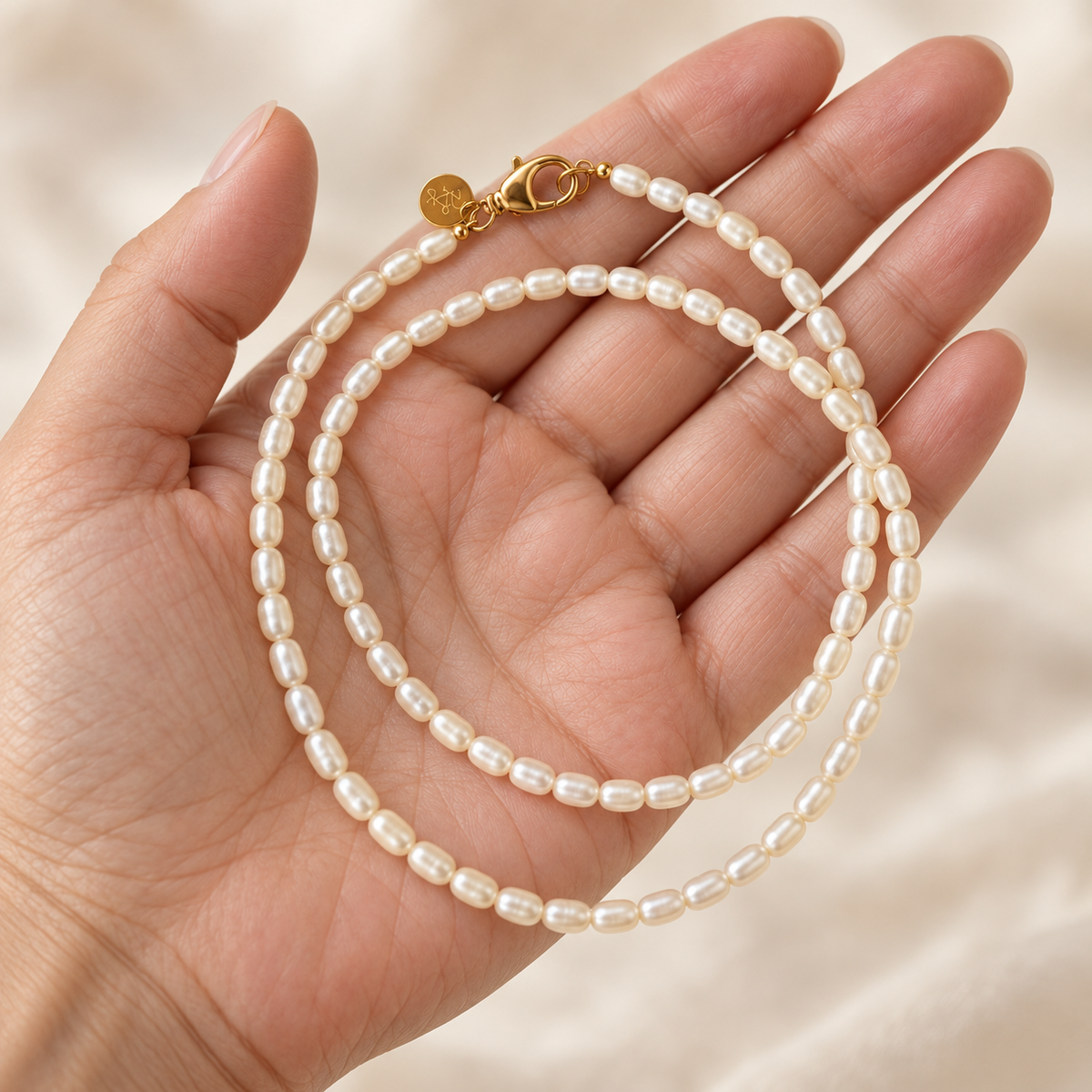 Rice Pearl Layered Necklace