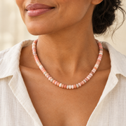 Pink Opal Gemstone Necklace