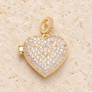 Micro-Pavé CZ Heart Locket