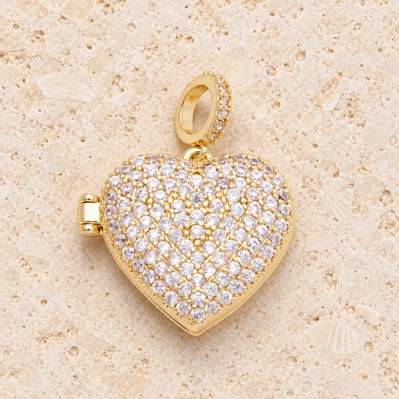 Micro-Pavé CZ Heart Locket