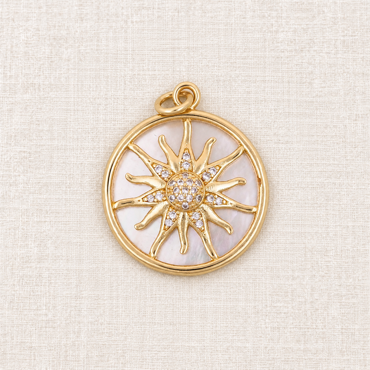 Freshwater Pearl & Sun Coin Necklace