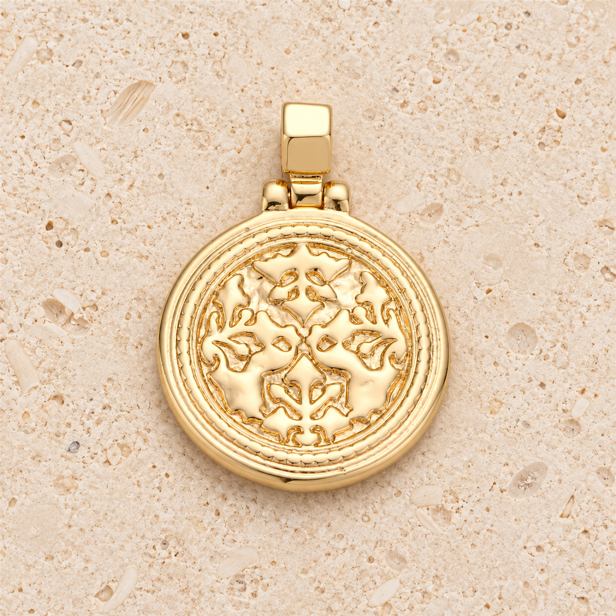 Gold Medallion Charm