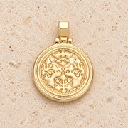 Gold Medallion Charm