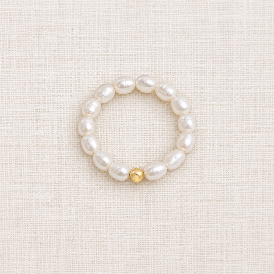 Petite Freshwater Pearl Stretch Ring
