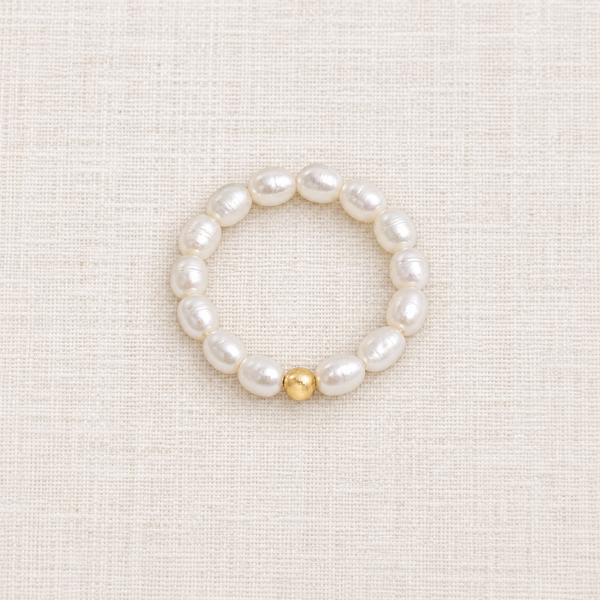 Petite Freshwater Pearl Stretch Ring