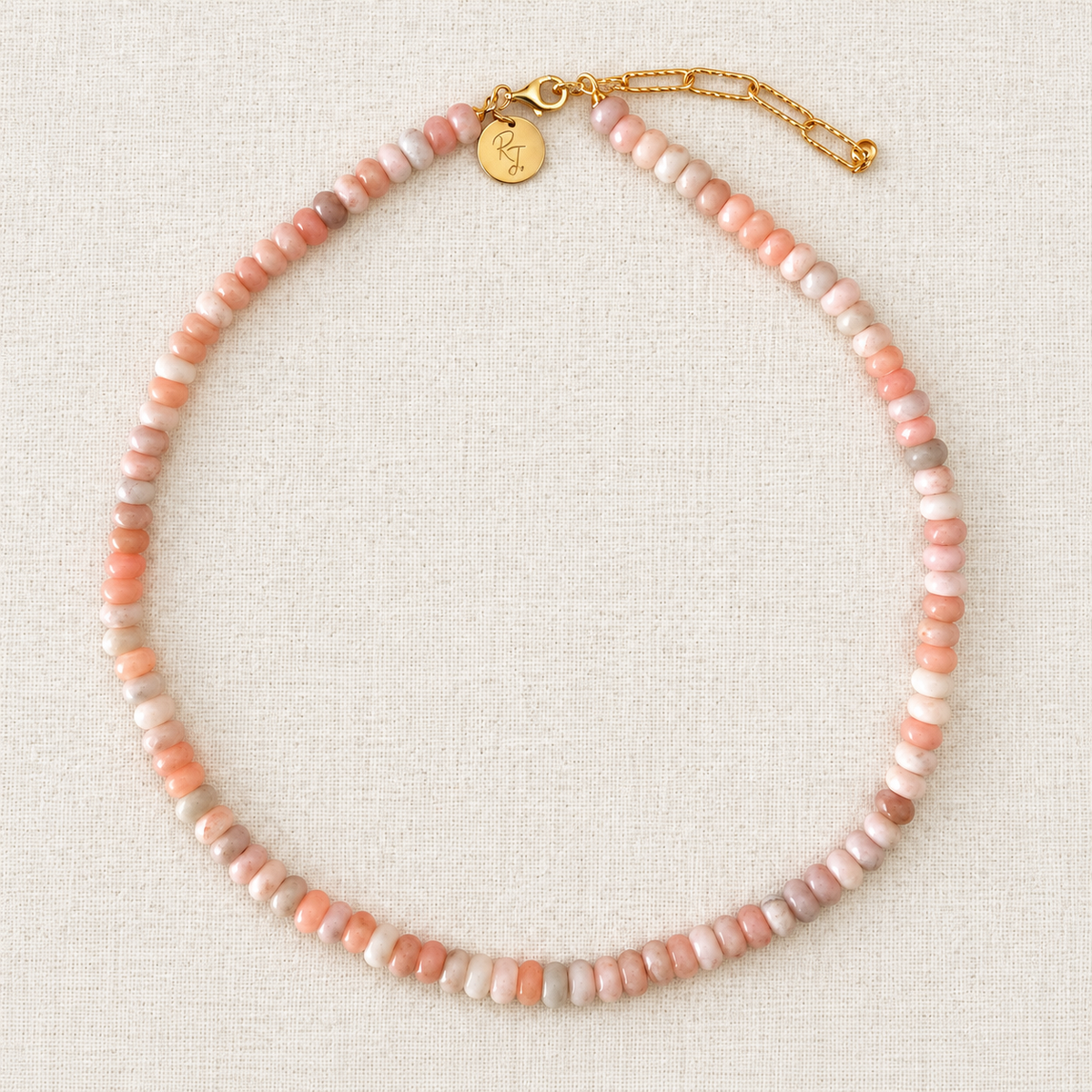 Pink Opal Gemstone Necklace