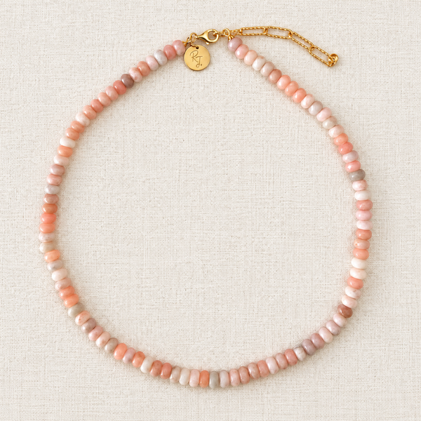 Pink Opal Gemstone Necklace