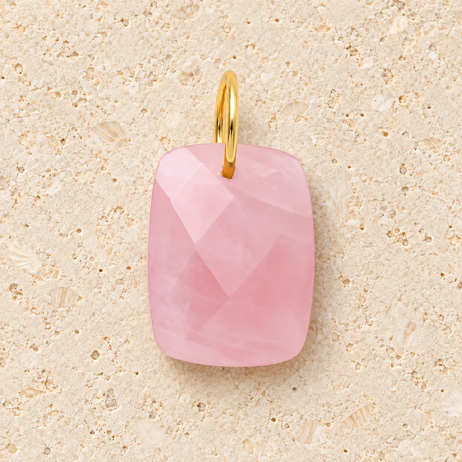 Faceted Rose Quartz Pendant