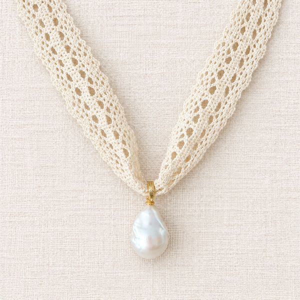 Heirloom Lace Baroque Pearl Necklace