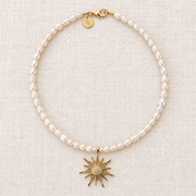 Freshwater Pearl & Sun Necklace