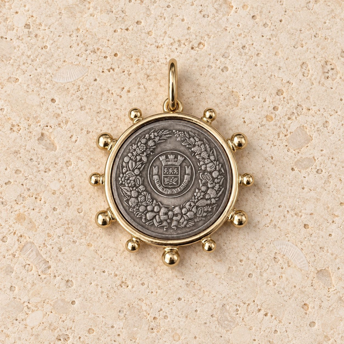 French Horticole De Dison Coin Pendant