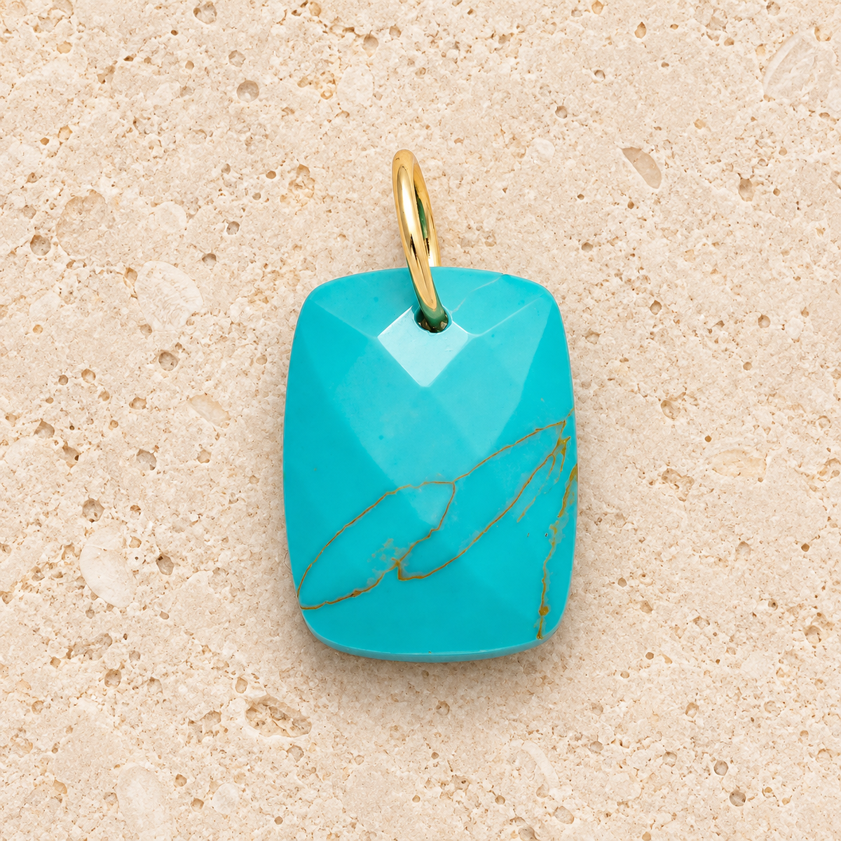 Faceted Turquoise Pendant